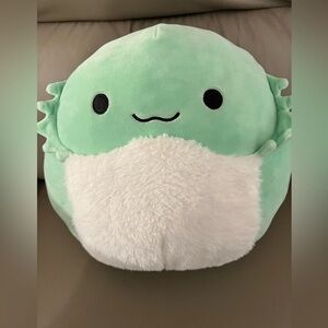 Squishmallows ABE bearded dragon Green and White Plush 12"